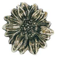 Emenee OR263-AMS Premier Collection Sunflower Knob 1-1/2 inch in Antique Matte Silver Floral Series